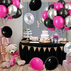 Paready balloons with ribbons offer quick, elegant decoration ideas.