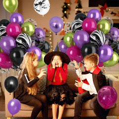 Paready bat-printed balloons introduce whimsy and spooky charm to scenes.