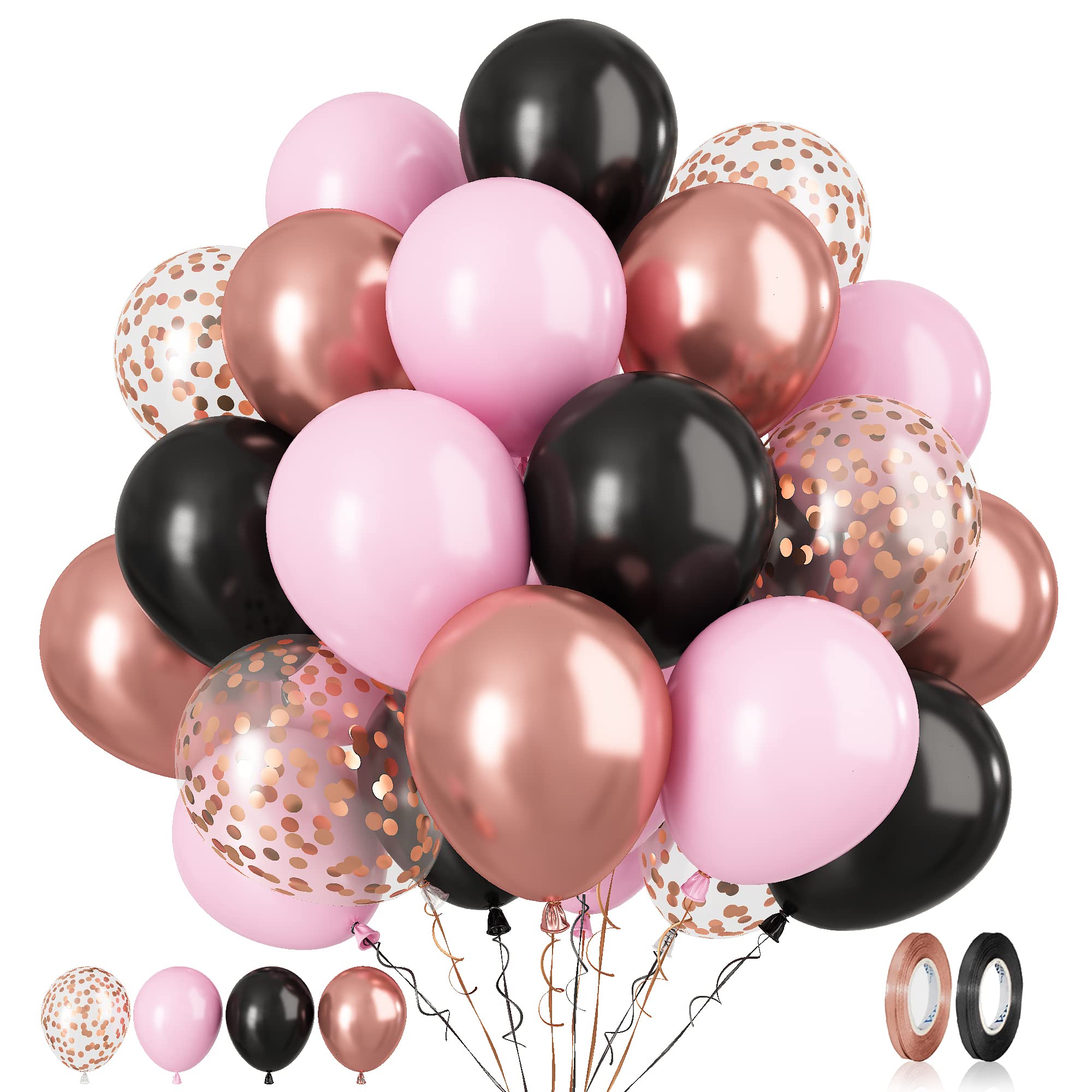 Paready black-matte balloons for bold party decor and photo moments