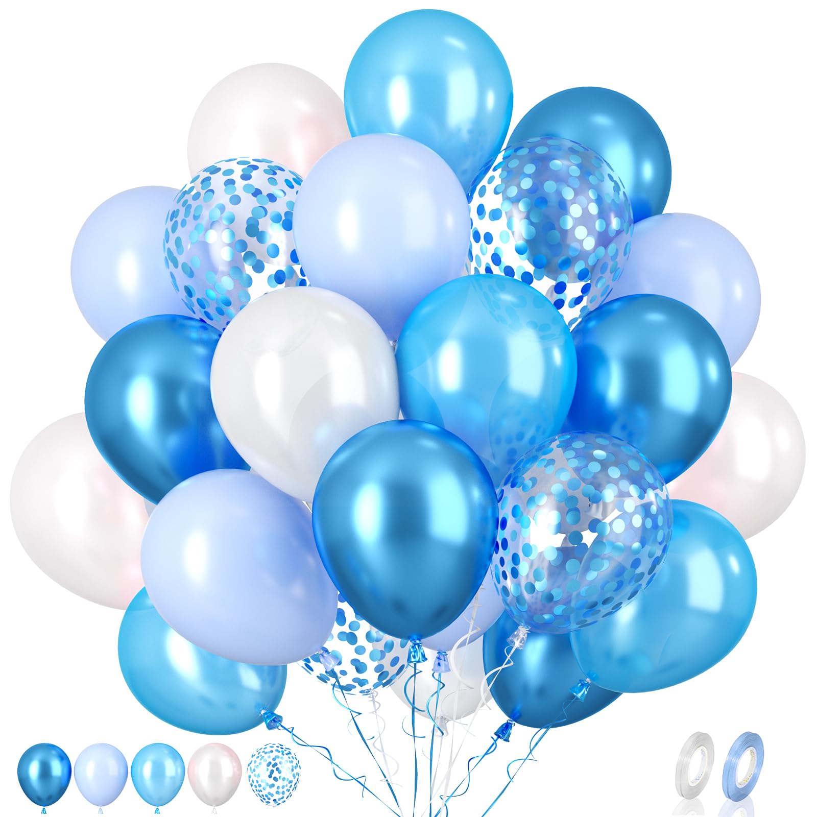 Paready macaron blue balloons for soft, elegant celebration decor
