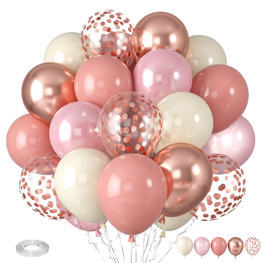 Paready dusty pink balloons set for chic boho party decor