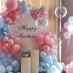Paready gender reveal balloons setup for stylish party moments