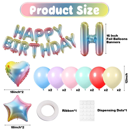 Paready gradient star balloons 18in add a shimmering focal point.