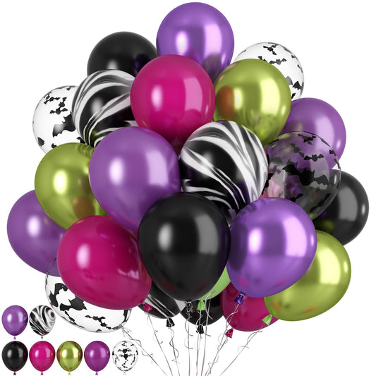Paready hot pink balloons add vibrant color for festive Halloween decor.