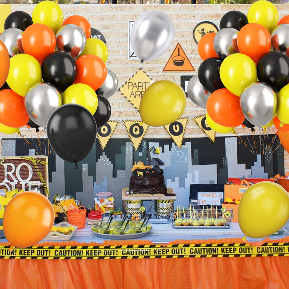 Paready construction themed balloons for themed events