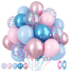 Paready macaron pink and blue balloons pack for elegant gender reveal or baby shower decor