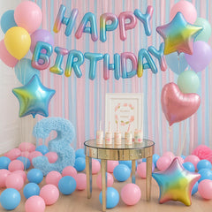 Paready magenta pink 12in latex balloons brighten table decor.