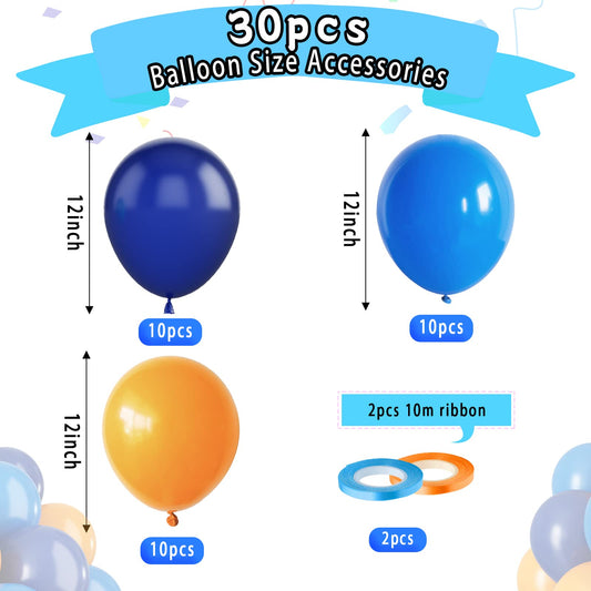 Paready matte dark blue balloons provide durable color for lasting party displays.