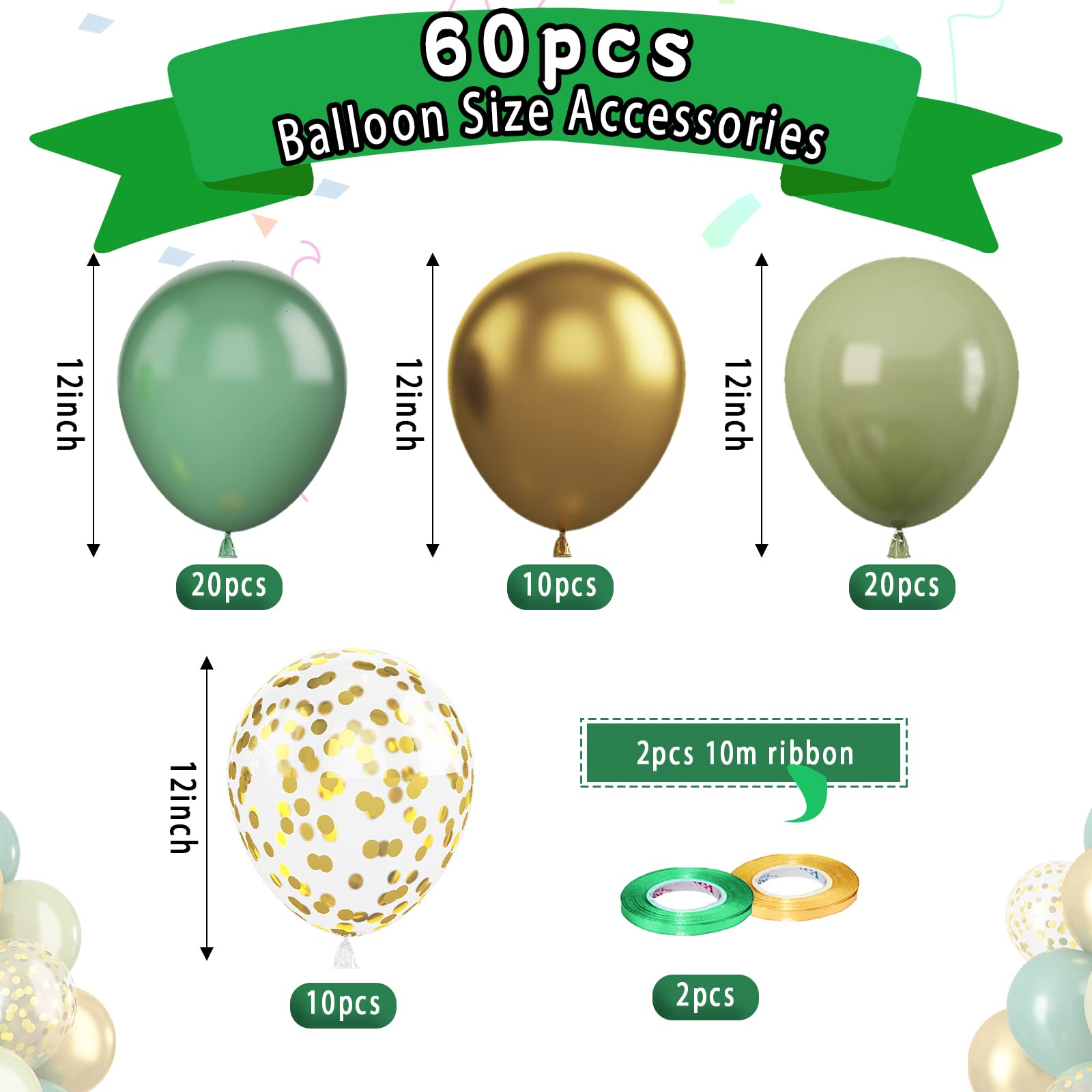 Paready metallic gold balloons shine as accents for weddings and anniversaries.