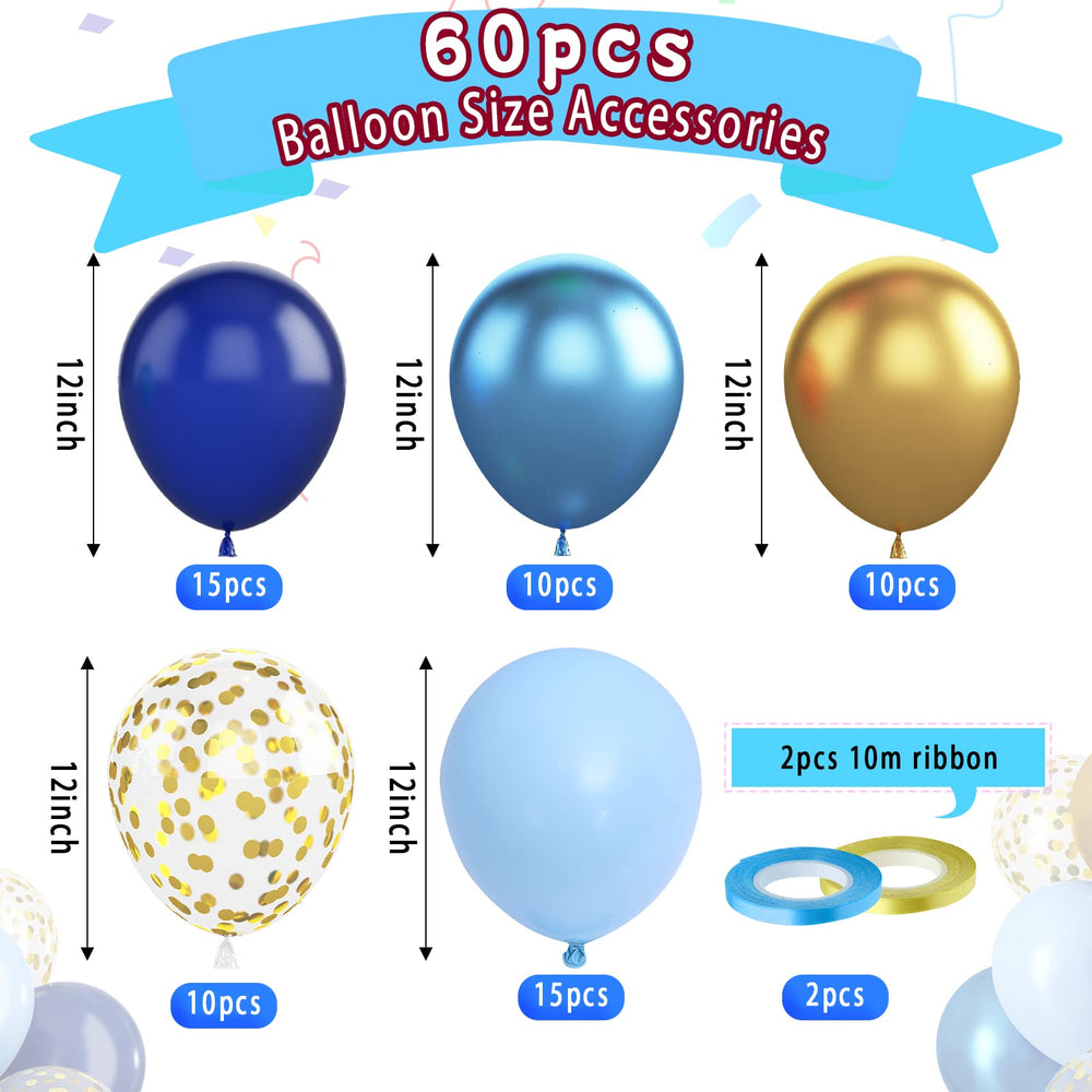 Paready navy blue balloons ideal for birthdays and baby showers.