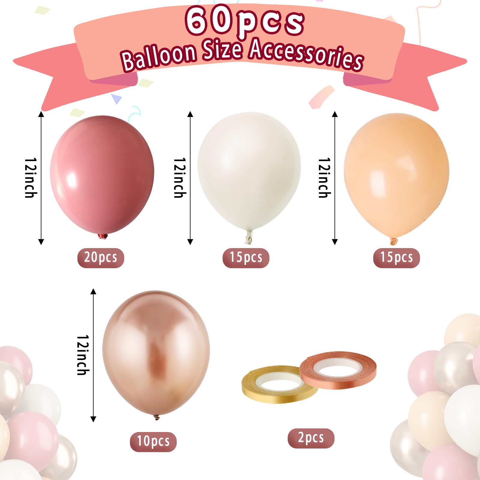 Paready nude balloons create elegant neutral tones for sophisticated events and photo-friendly backdrops.