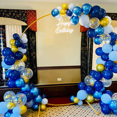 Paready pastel blue balloons add soft color to any celebration backdrop.