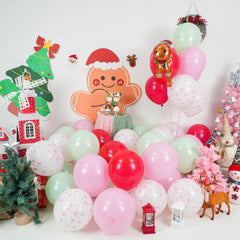 Paready pink ribbon completes garland with a finished look