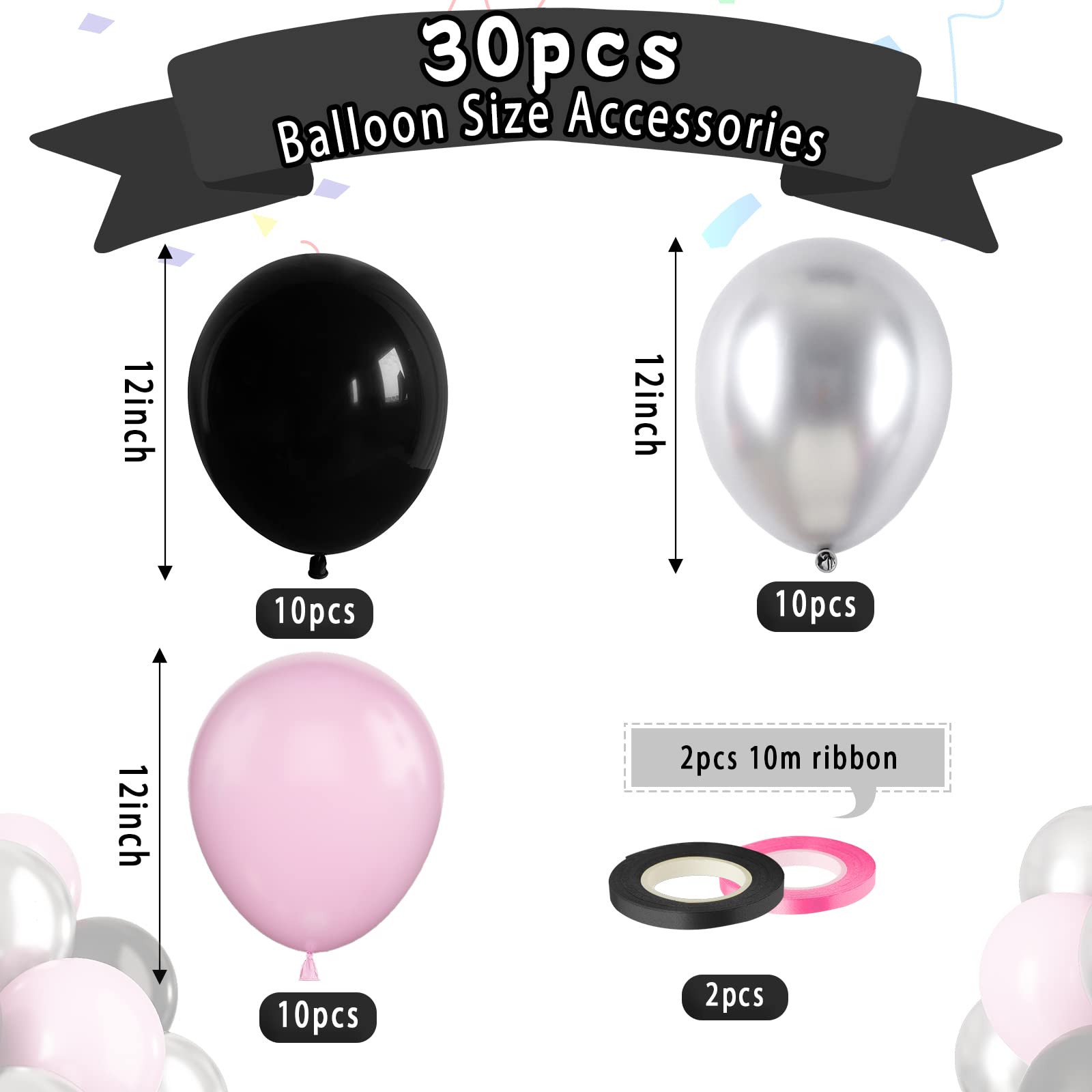 Paready silver metallic balloons close up with glossy shine for festive flair