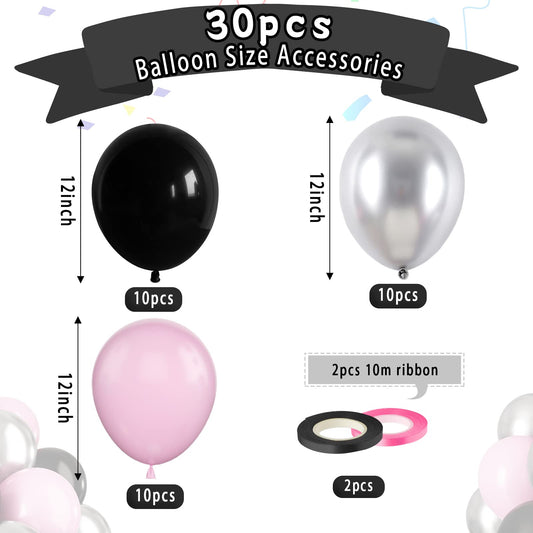 Paready silver metallic balloons close up with glossy shine for festive flair