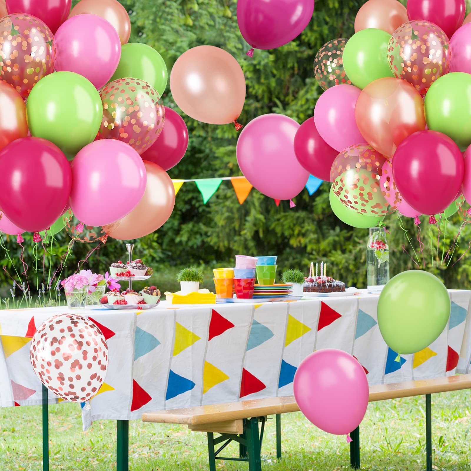 Paready tropical balloons set ready to amplify summer-themed party decor.