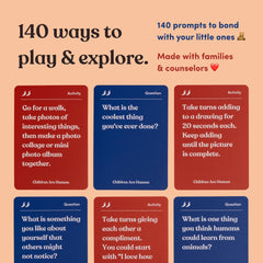 Activity card sample from Children Are Human inspires creative shared adventures.