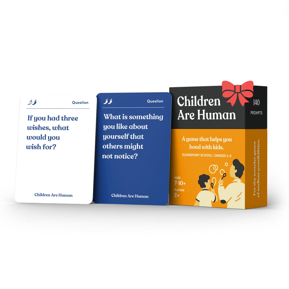 Parents Are Human Children Are Human box front promotes family bonding.