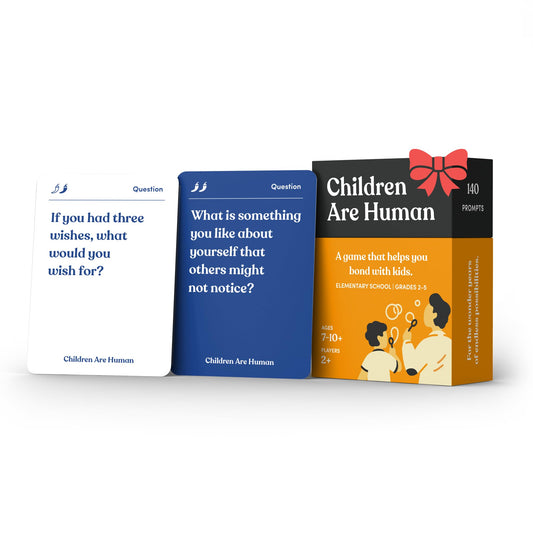Parents Are Human Children Are Human box front promotes family bonding.