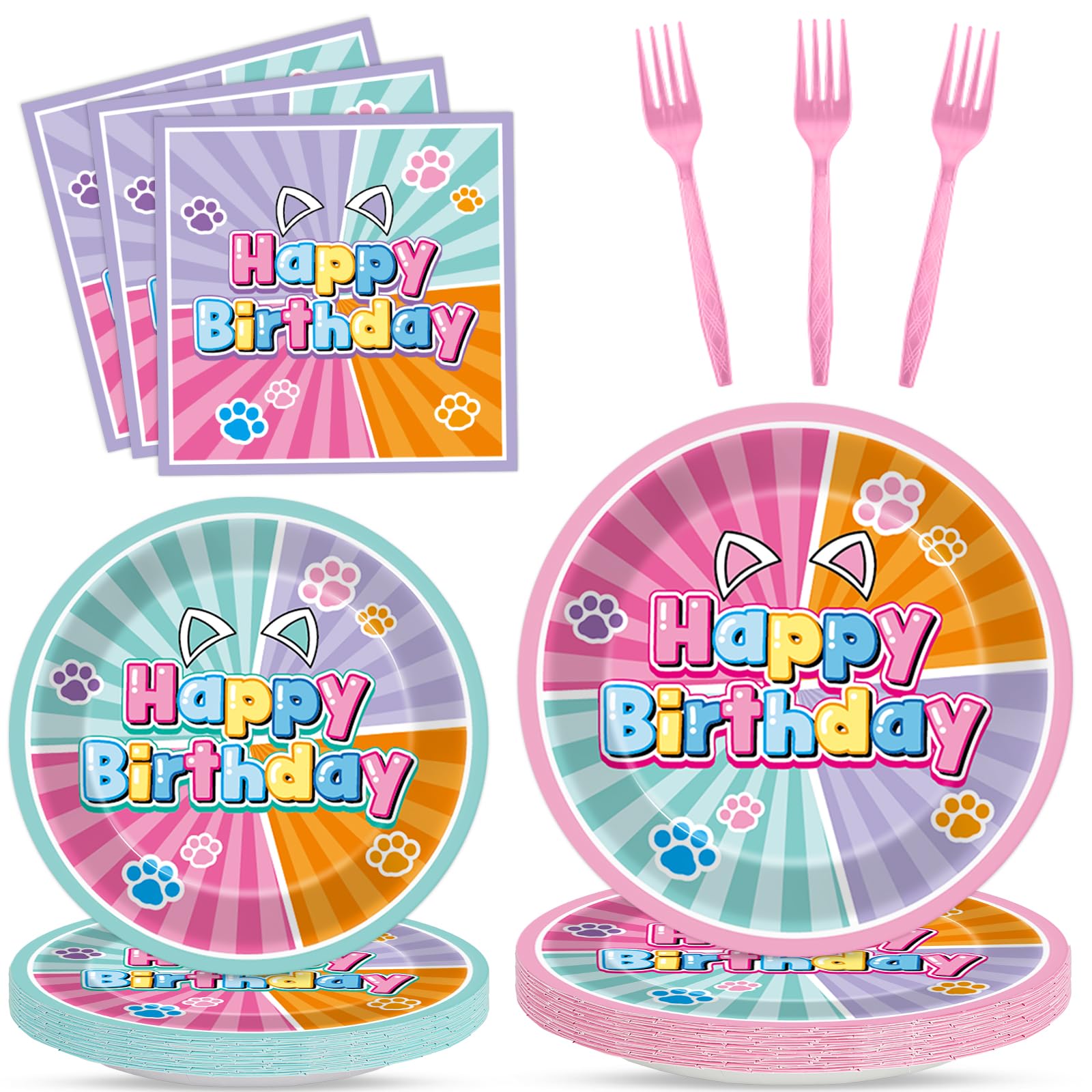 Pargreeff Super Cat 9-inch plates for easy serving and cleanup.