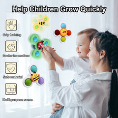 PARHILYAR cartoon shape spinner attached to window for toddler exploration