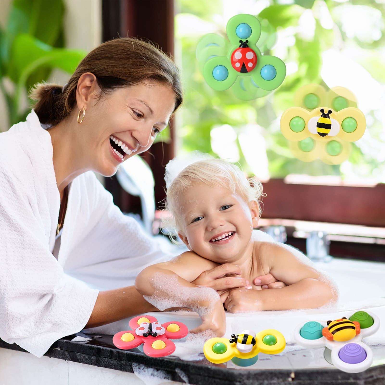 PARHILYAR silicone spinner with smooth edges easy to grip