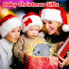 PARHILYAR light-up whale bath toy with soft glow during bath