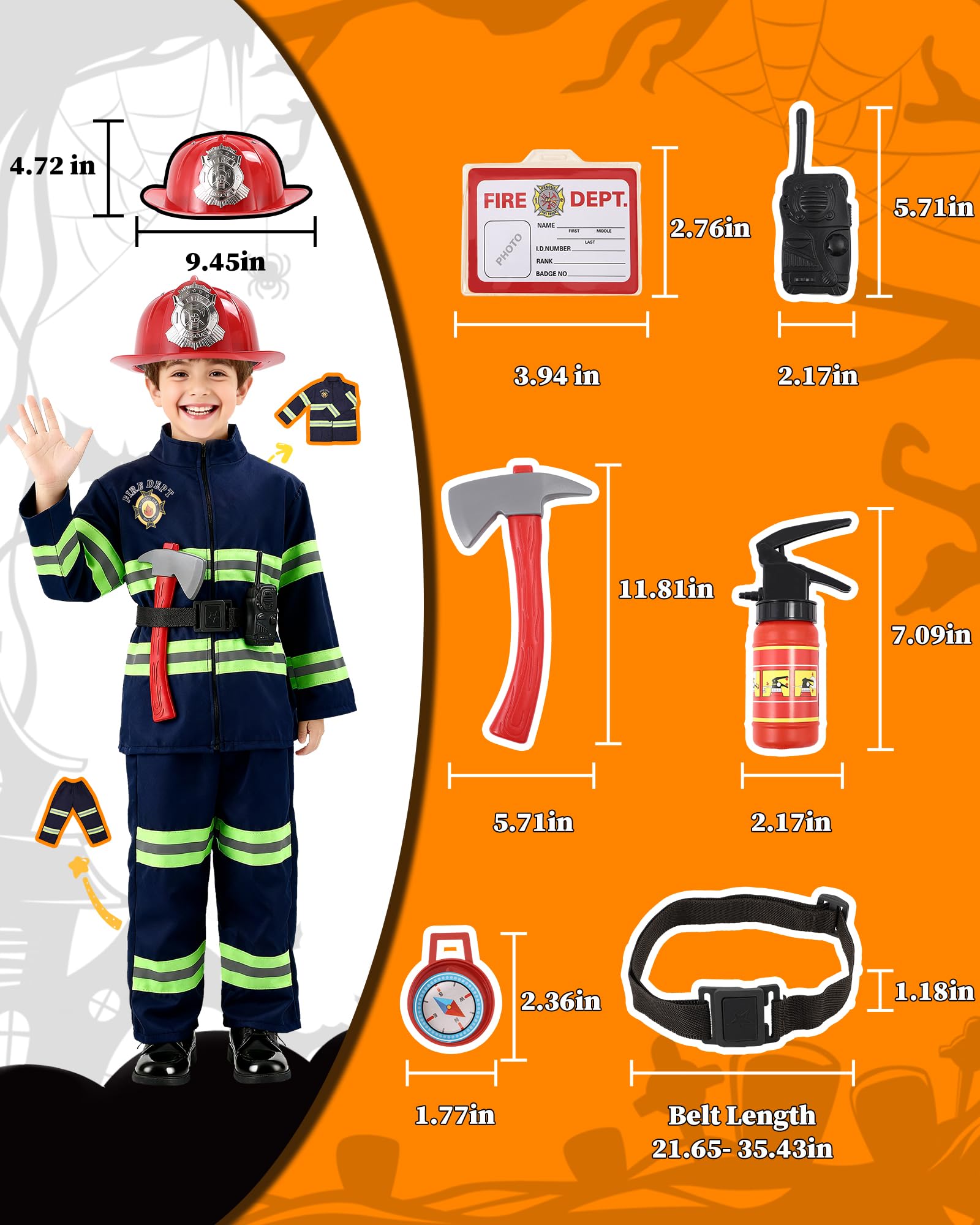 PARTTELY fireman walkie-talkie enhances interactive pretend play.