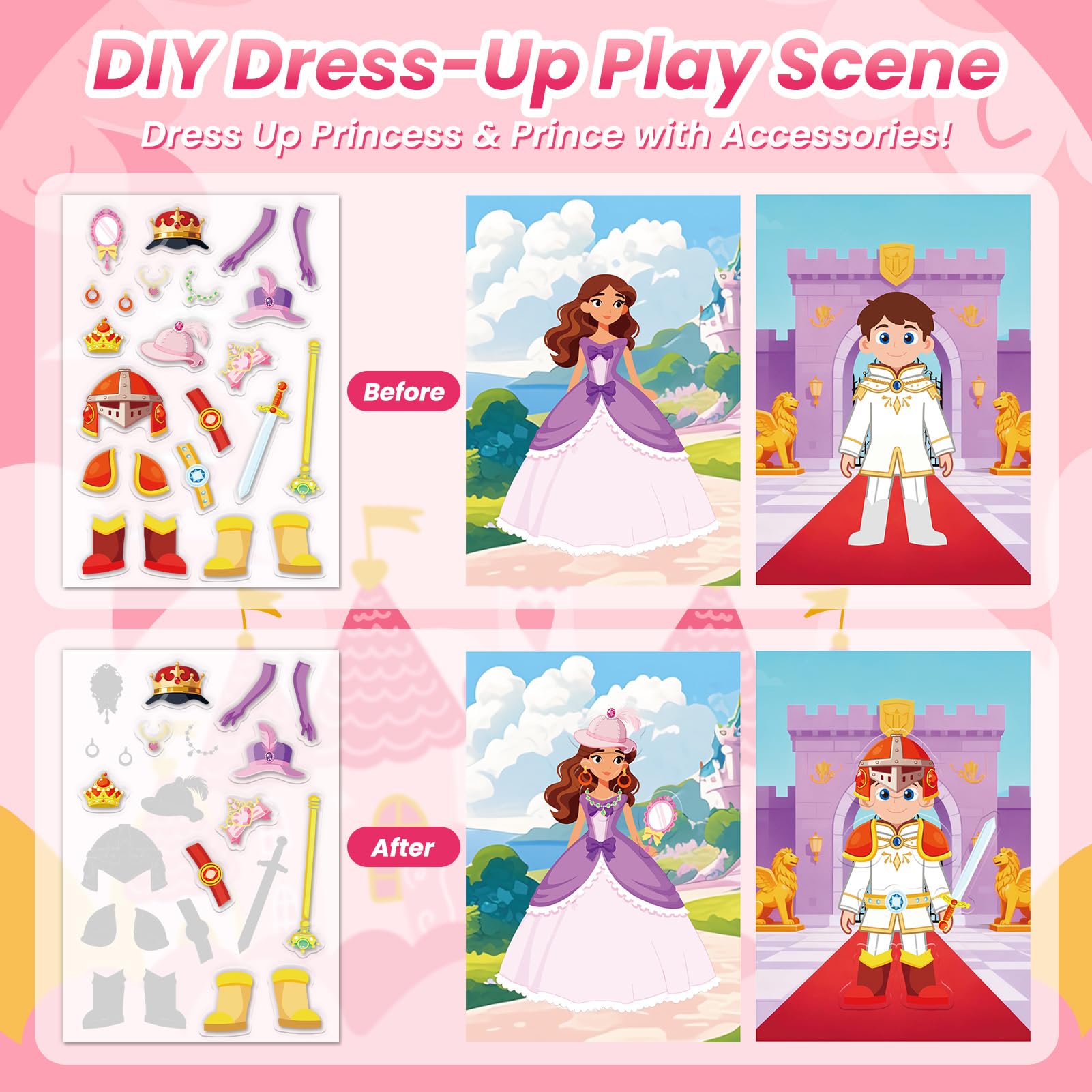 PARTYWIND DIY princess accessory scenes encourage mix and match creativity