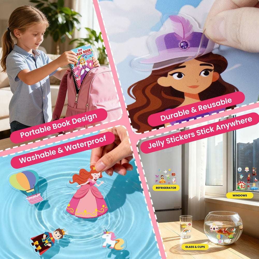 PARTYWIND Travel-friendly sticker book ideal for car rides and flights