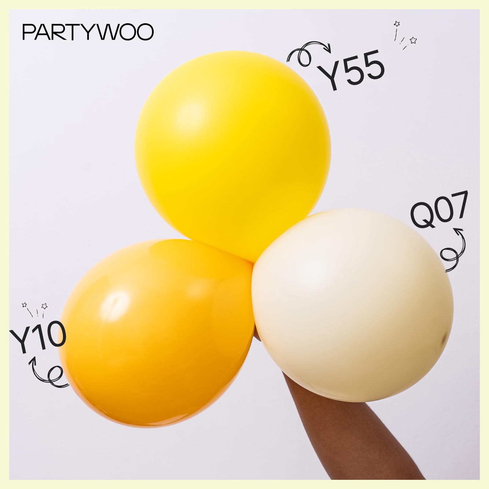 PartyWoo baby shower pastel yellow balloon decor brings soft charm to reveals