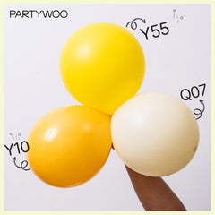 PartyWoo baby shower pastel yellow balloon decor brings soft charm to reveals