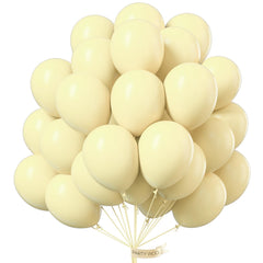 PartyWoo pastel yellow balloons 12in for bright party décor and photo moments