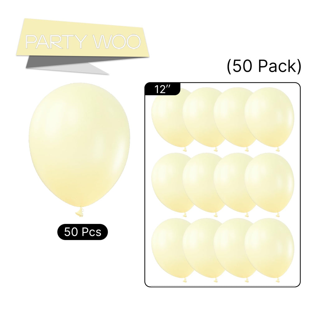 PartyWoo wedding decor yellow balloons provide cheerful accents for arches and tables