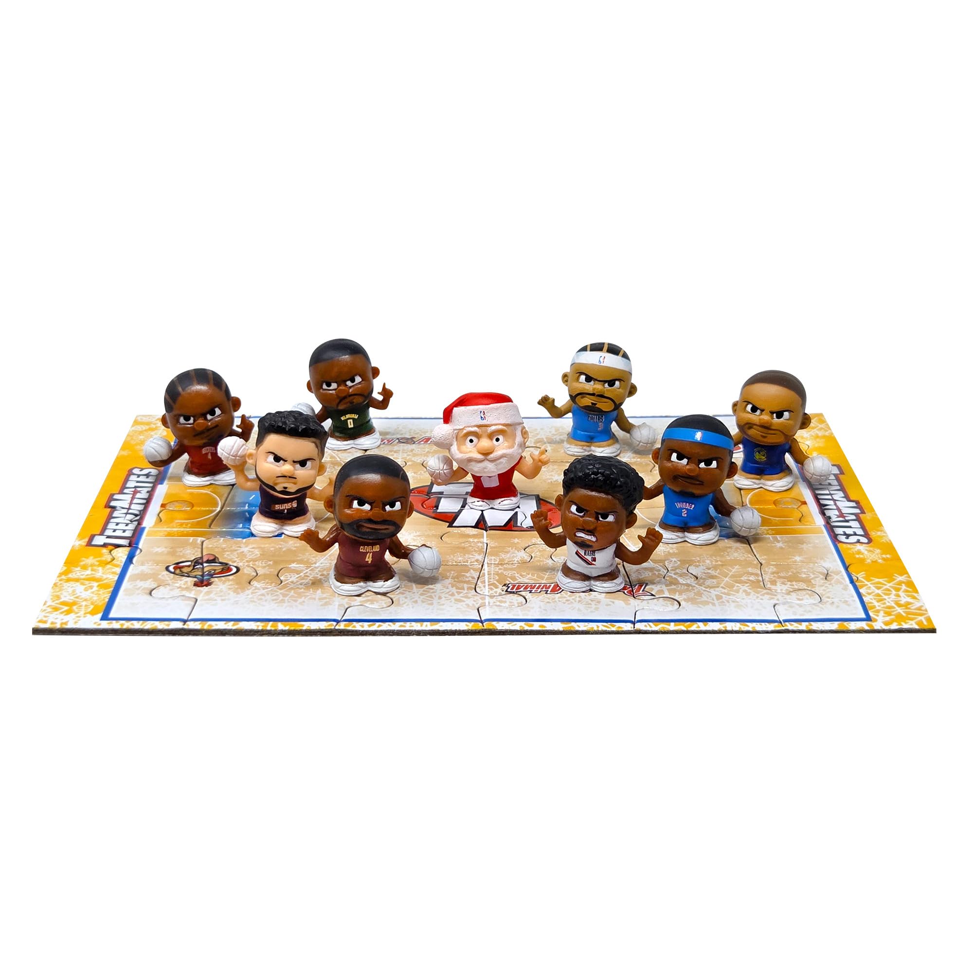 Party Animal NBA TeenyMates official logos and uniforms—licensed authentic look.