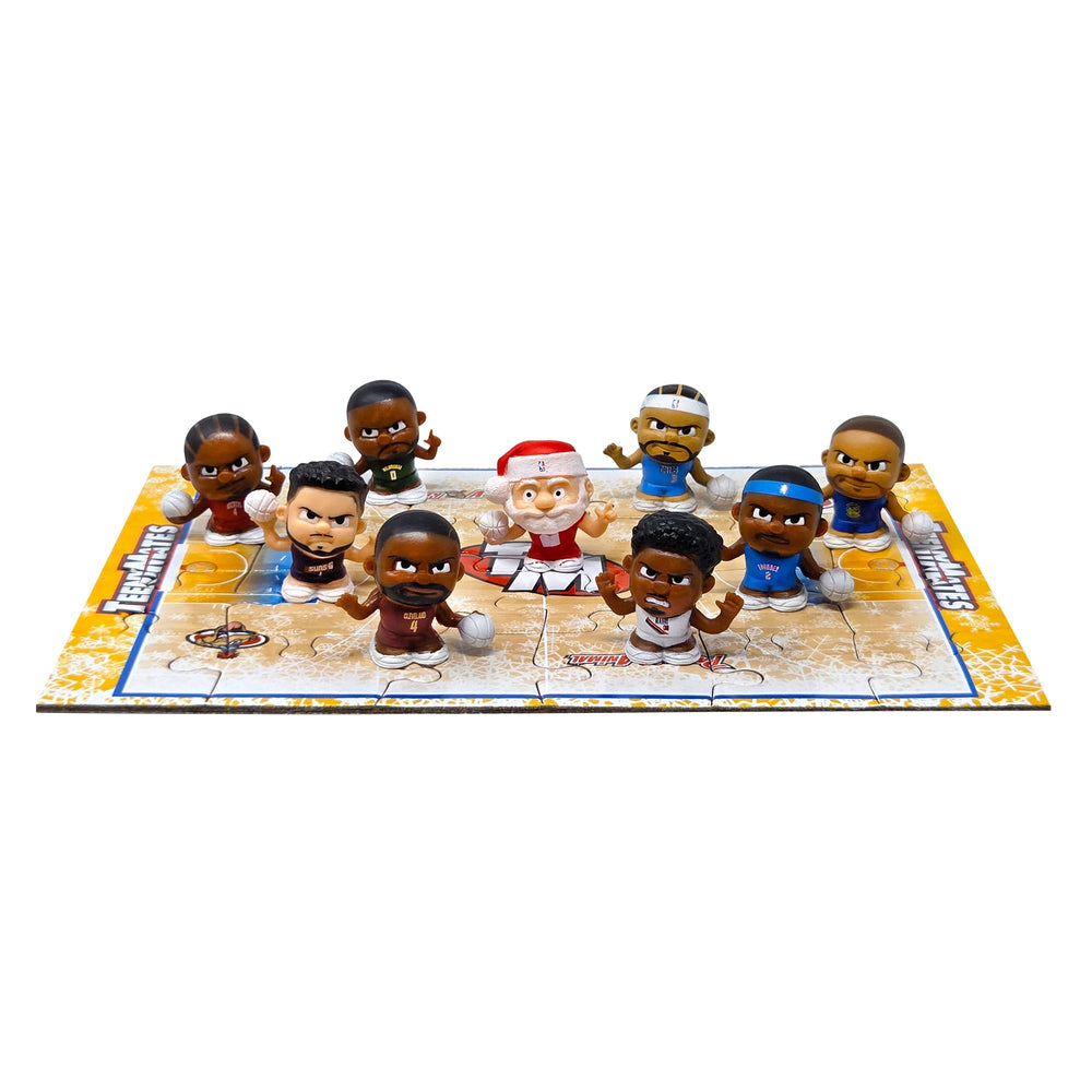 Party Animal NBA TeenyMates official logos and uniforms—licensed authentic look.