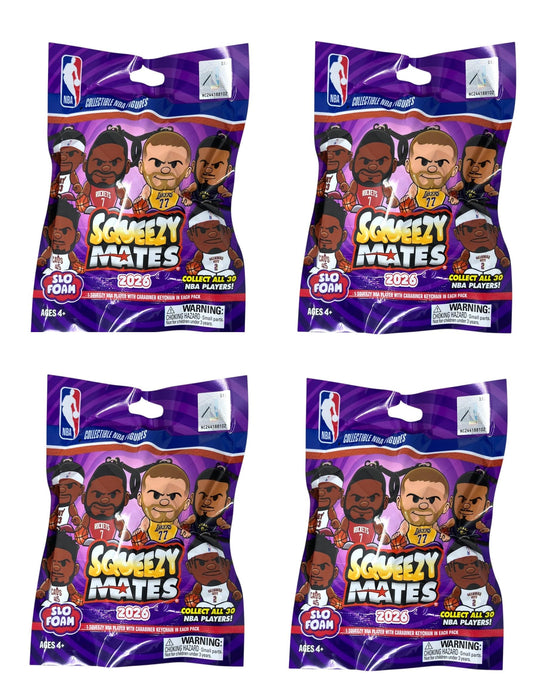 Party Animal SqueezyMates NBA Series 6 blind pack figure; soft foam for display and play