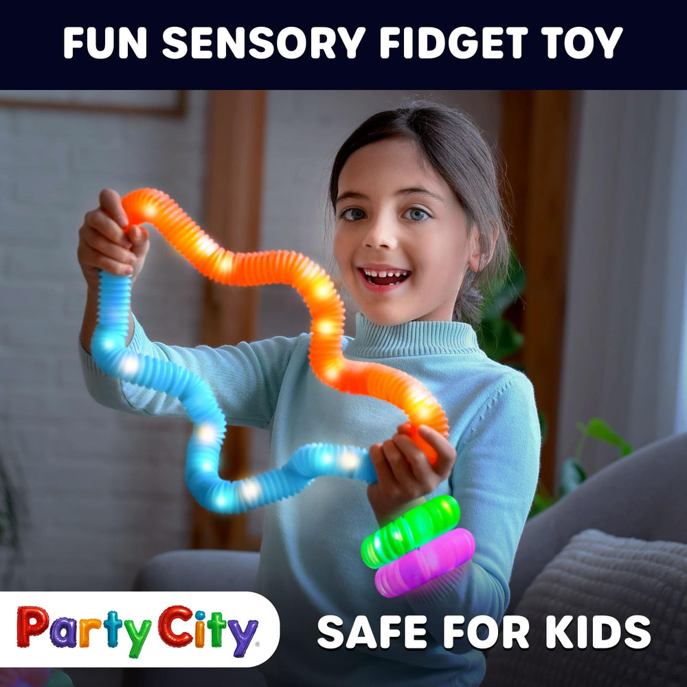 Party City collapsible tubes offer easy storage and setup