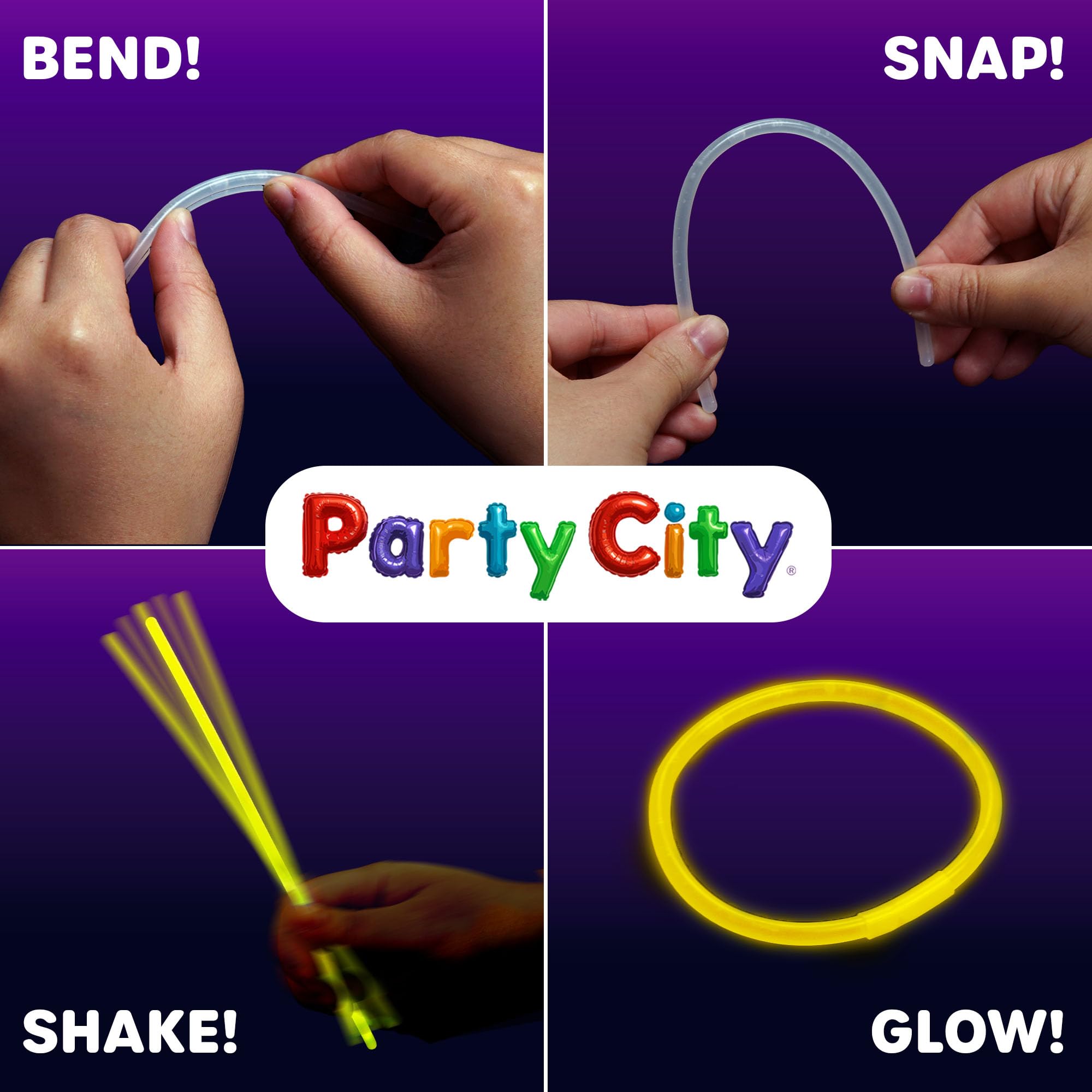 Party City neon color selection for bold glow party decor