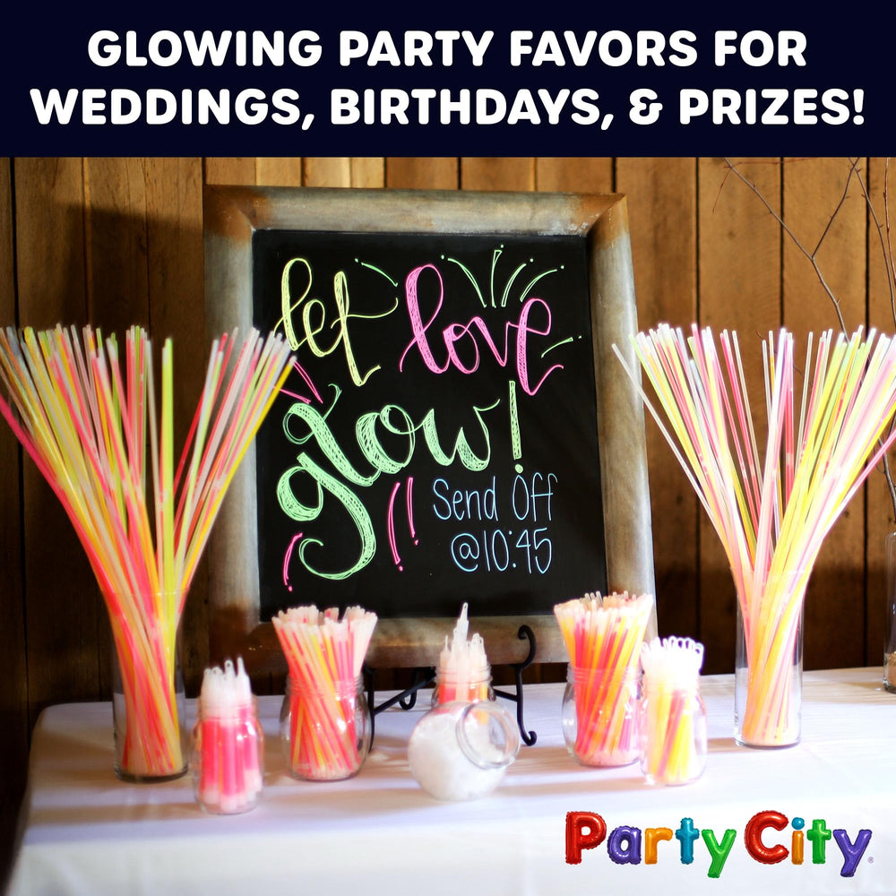 Party City Nighttime Glow Scene creates dramatic ambience for after-dark events.