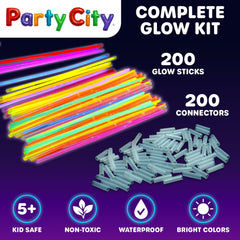 Party City safe non-toxic glow sticks suitable for ages 5 and up