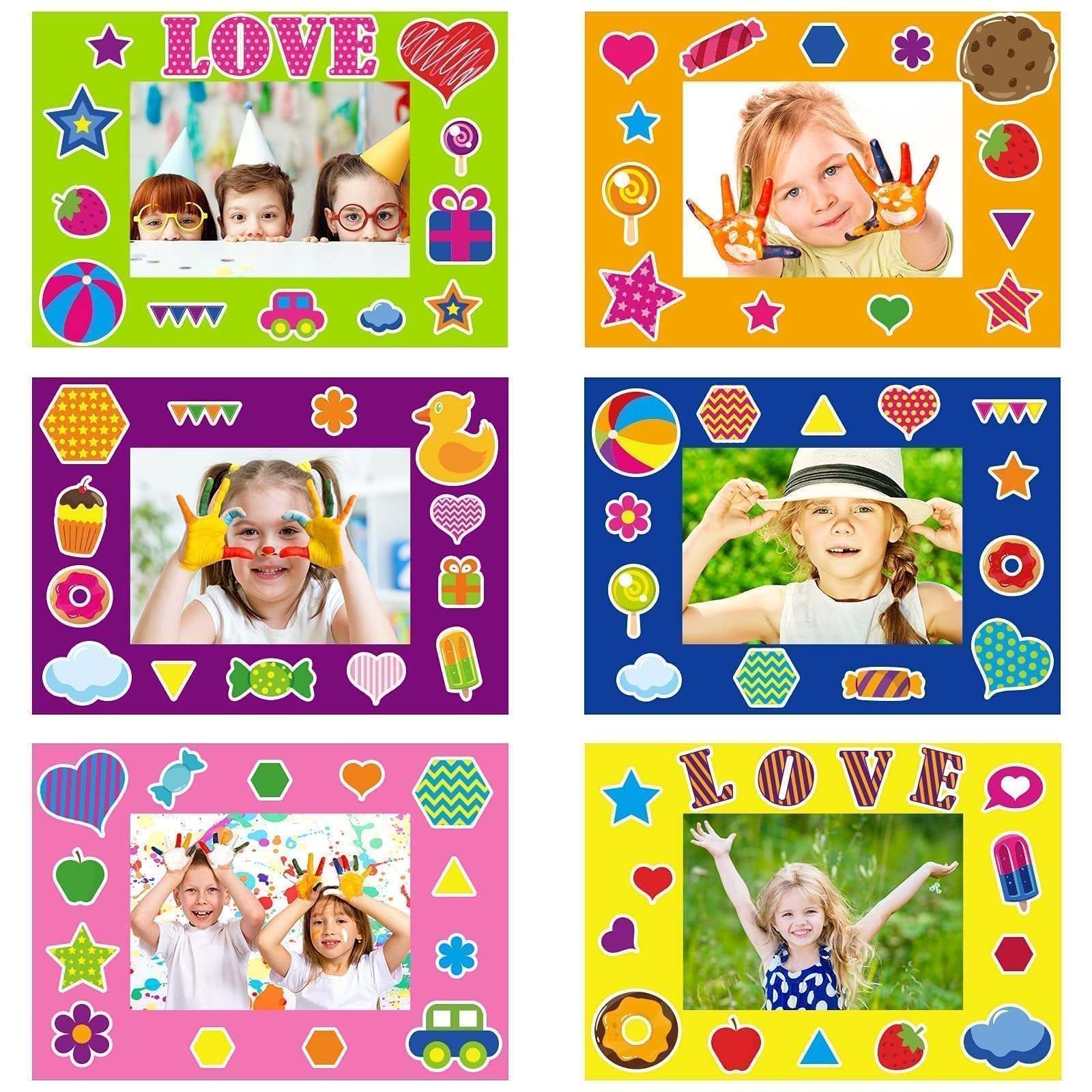 Party Greeting 30pack picture frame craft kit for kids' creative projects.