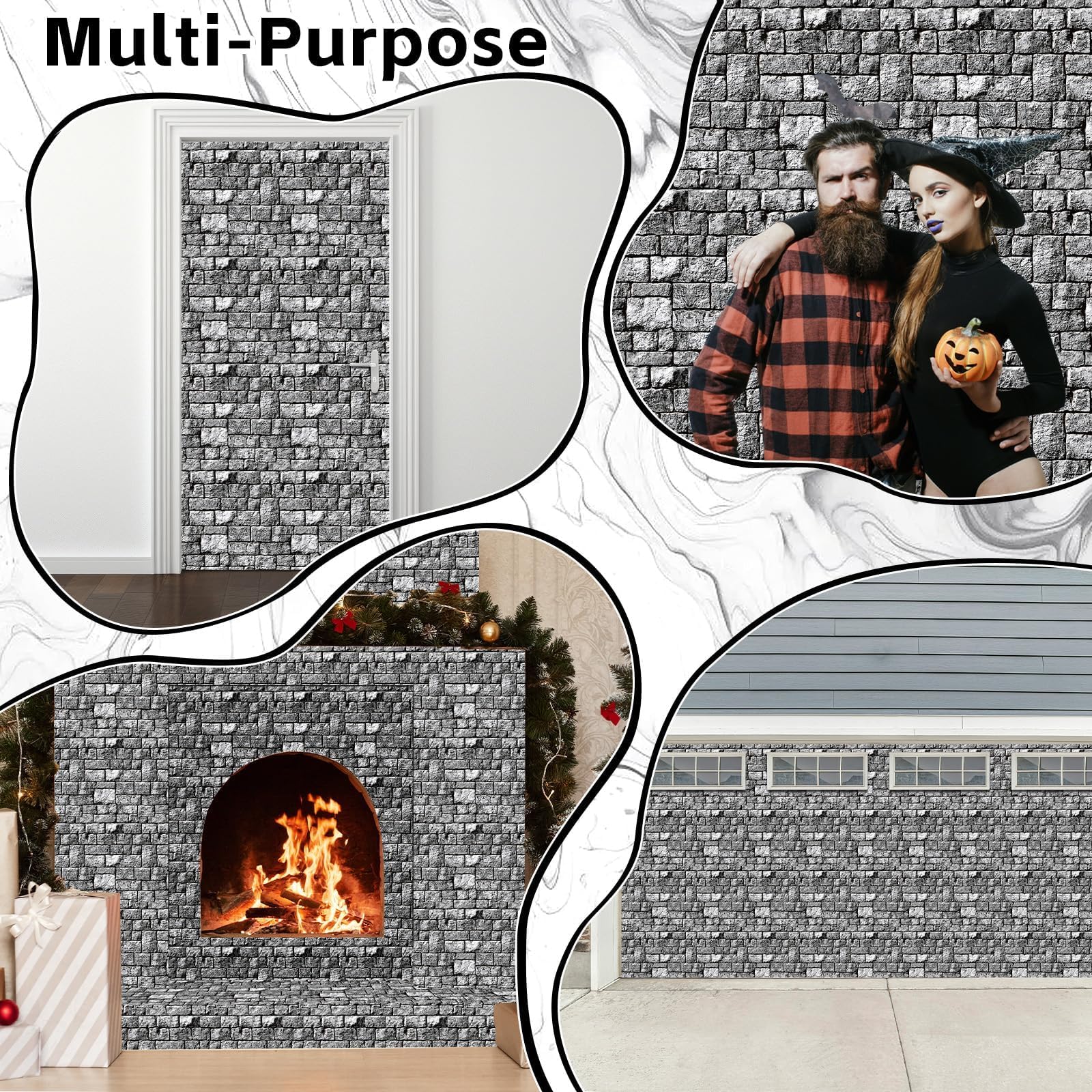 Party Greeting birthday medieval decor with cobblestone look for festive tables.
