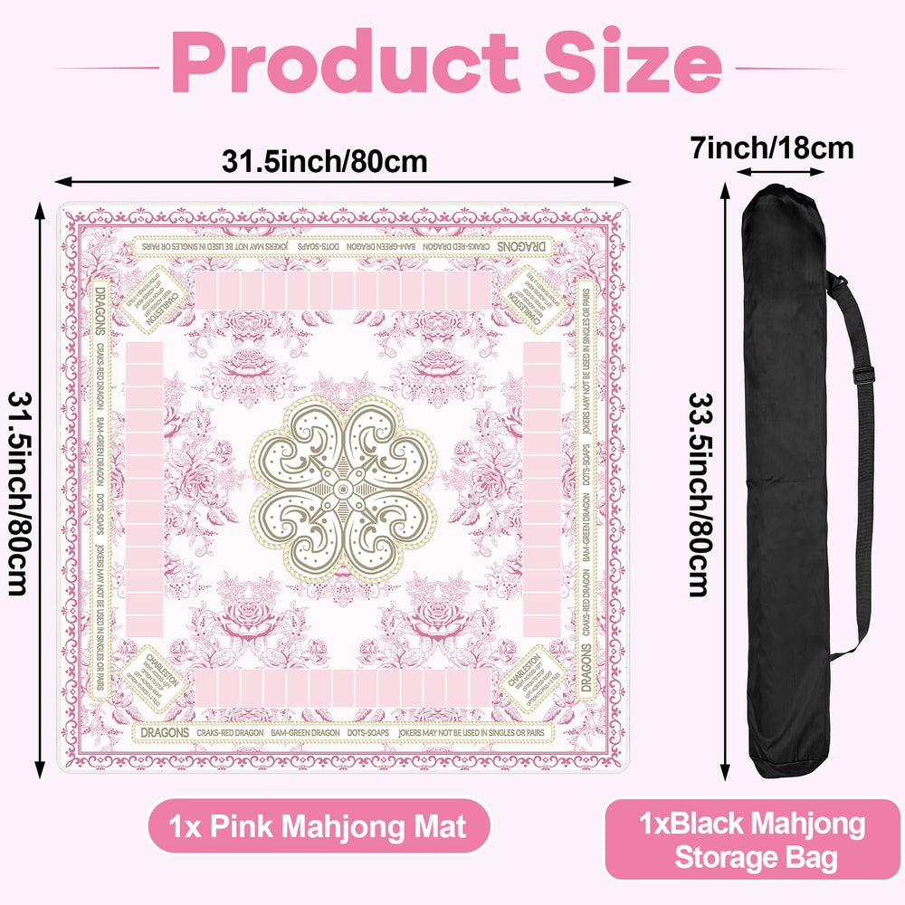Party Greeting black carrying bag holds the mat for easy transport and storage.