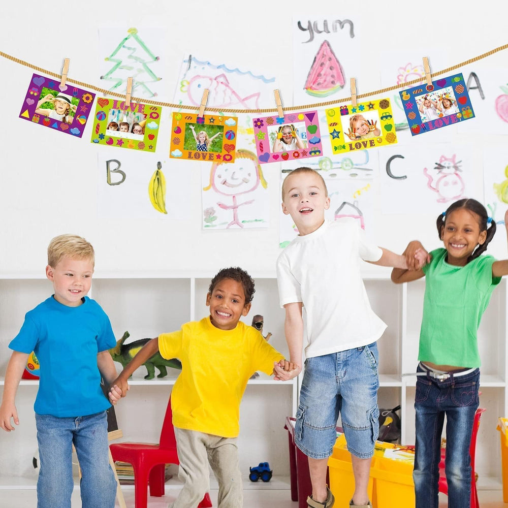 Party Greeting holiday frame decor idea for seasonal bulletin boards.