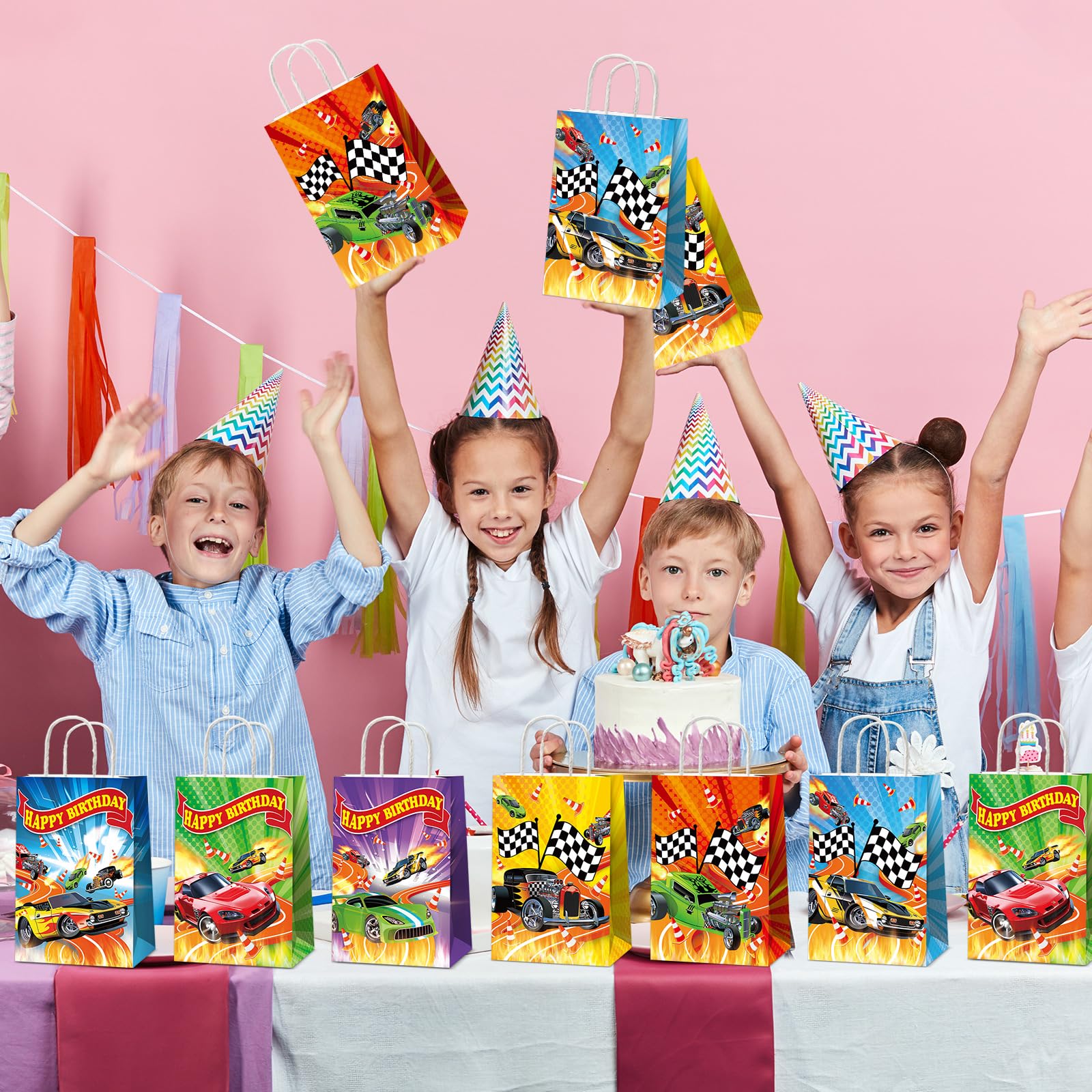 Party Greeting hot car wheel bag designs bring whimsy to celebrations without fading.