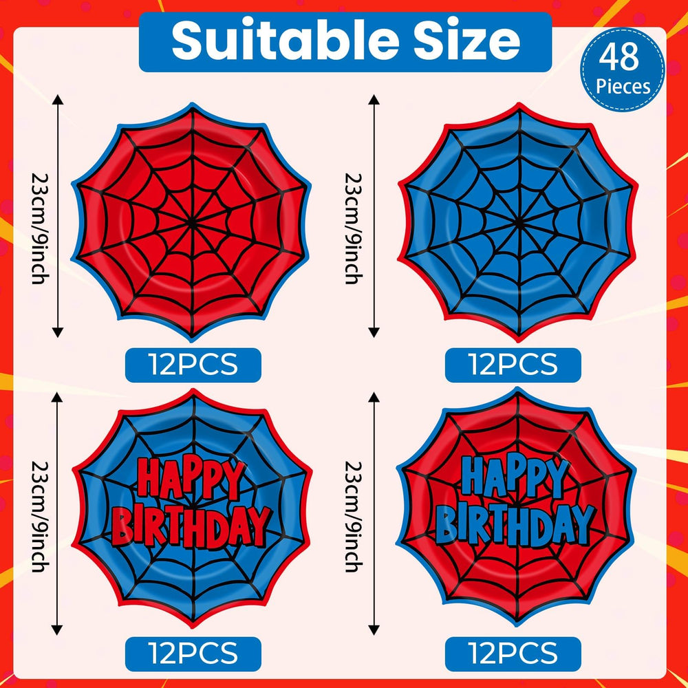 Four-design spider plates from Party Greeting add variety and festive flair to celebrations.