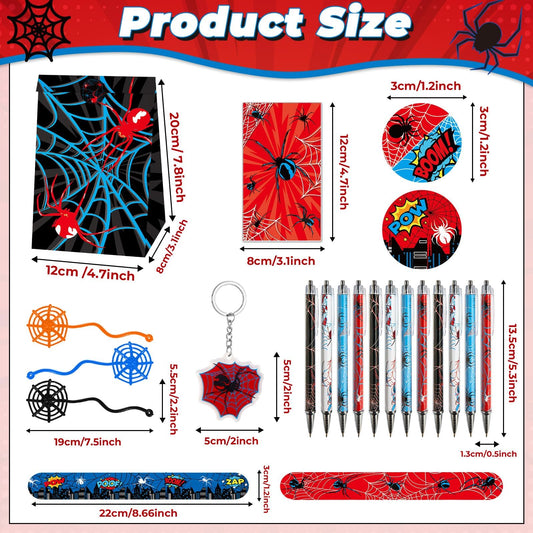 Party Greeting spider themed pens add colorful writing joy for guests.