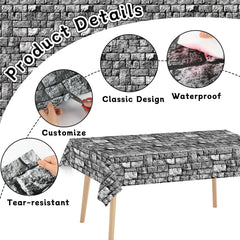 Party Greeting waterproof oil-repellent tablecloth protects surfaces during feasts.