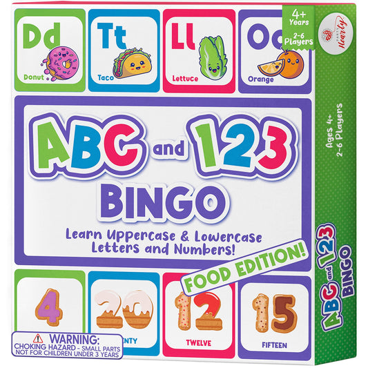Party Hearty alphabet-number bingo board setup for group learning.